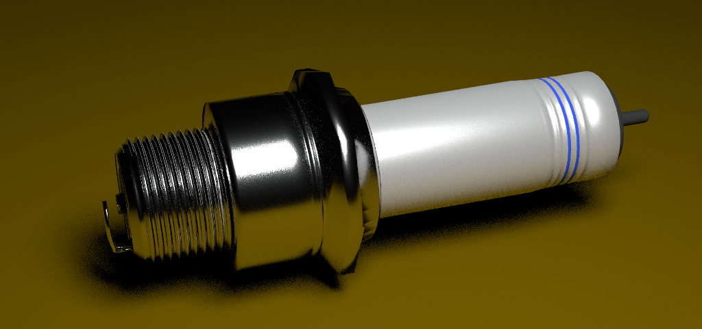 Spark Plug using Blender3D